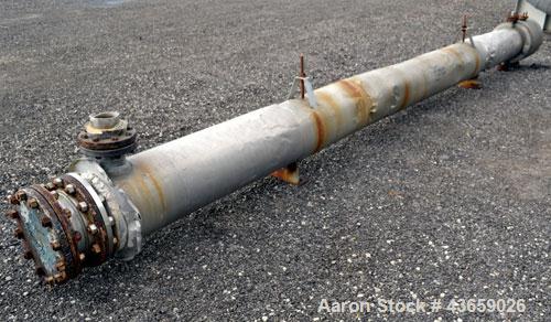 Used Stainless Steel Horizontal Enerquip Shell & Tube Heat Exchanger, Approximately 211 Square Feet