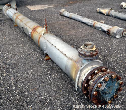 Used Stainless Steel Horizontal Enerquip Shell & Tube Heat Exchanger, Approximately 211 Square Feet