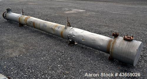 Used Stainless Steel Horizontal Enerquip Shell & Tube Heat Exchanger, Approximately 211 Square Feet