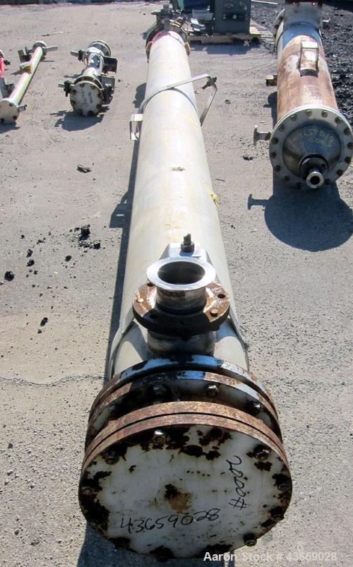 Used Enerquip Shell & Tube Heat Exchanger, Approximately 423 Square Feet, Stainless Steel, Horizontal. Type BEM-14-216. 304L Stainless steel shell rated 75 psi & Full Vacuum at 150 degrees F. (120) 3...
