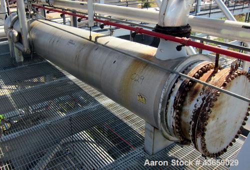 Used Stainless Steel Enerquip Shell & Tube Heat Exchanger, Approximately 2032 Square Feet, horizontal