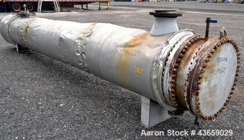 Used Stainless Steel Enerquip Shell & Tube Heat Exchanger, Approximately 2032 Square Feet, horizontal