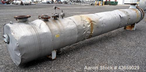 Used Stainless Steel Enerquip Shell & Tube Heat Exchanger, Approximately 2032 Square Feet, horizontal