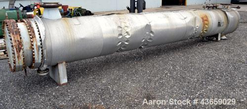 Used Stainless Steel Enerquip Shell & Tube Heat Exchanger, Approximately 2032 Square Feet, horizontal