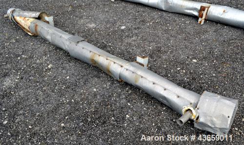 Used Enerquip Shell & Tube Heat Exchanger, Approximately 39.9 Square Feet, Stainless Steel, Horizontal. Type BEM-3-120. 304L Stainless steel shell rated 150 psi & Full Vacuum at 300 degrees F. (61) 1...