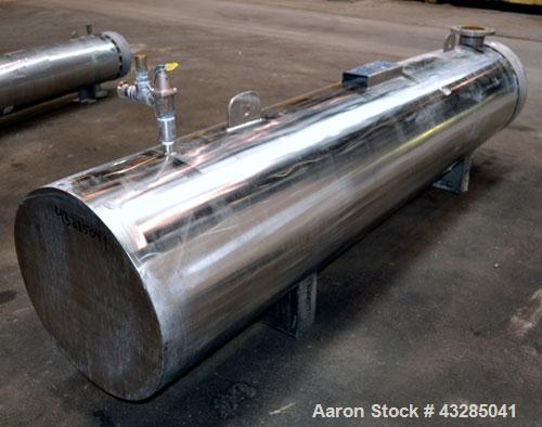 Used Yula U Tube Shell & Tube Heat Exchanger, 672 Square Feet, Model WCV-8J-108AA2S. 316L Stainless steel tubes, tube sheet and bonnet. (321) U tubes rated 150 psi at 350 degrees F., 304 stainless st...