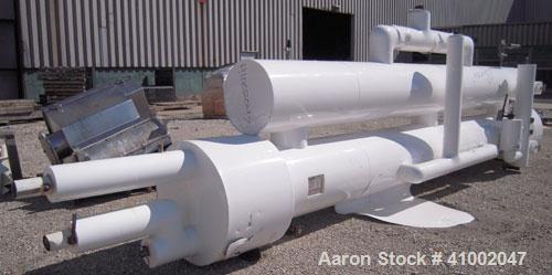 Used Isotherm Multiple Pass Shell and Tube Heat Exchanger, 441 Square Feet, Horizontal, Model ZFC-1615D. Carbon steel shell rated 250 psi at 200 deg F, and -20 deg F at 250 psi, (150) ¾’’ diameter x ...