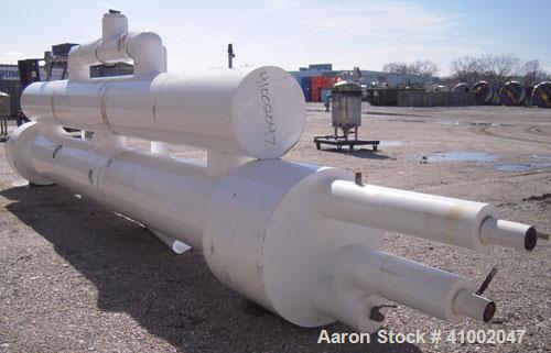 Used Isotherm Multiple Pass Shell and Tube Heat Exchanger, 441 Square Feet, Horizontal, Model ZFC-1615D. Carbon steel shell rated 250 psi at 200 deg F, and -20 deg F at 250 psi, (150) ¾’’ diameter x ...