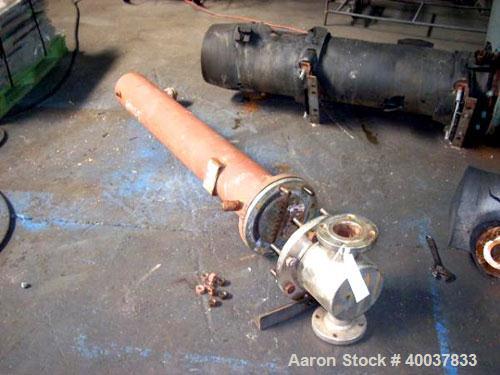 Used Bigelow U Tube Heat Exchanger, 62 square feet. 316 stainless steel tubes, tube sheet and bonnet with (64) .75" diameter x 5' long tubes rated 150 psi at 200 F, carbon steel shell rated 150 psi a...