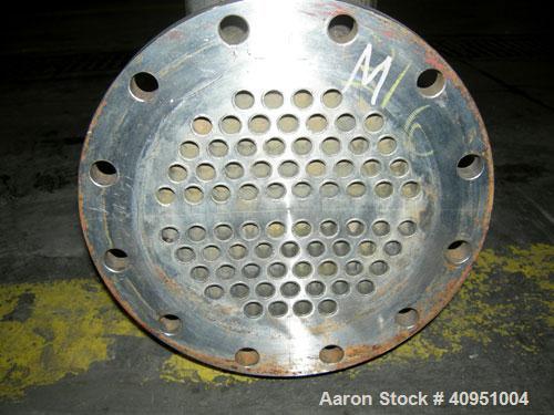 Used Multi Pass Shell and Tube Heat Exchanger, 119 square feet, horizontal. 316 stainless steel shell, no rating. (76) 3/4" diameter x 8' long 316 stainless steel tubes, no rating. (1) Carbon steel h...