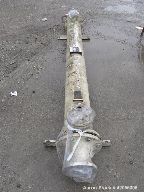 Used Sollich Shell and Tube Heat Exchanger, 40 square feet, horizontal. Carbon steel shell rated 6 bar (87 psi) at 100 degrees C (212 degrees F). (31) 3/4" diameter x 6’6’’ long 304 stainless steel t...