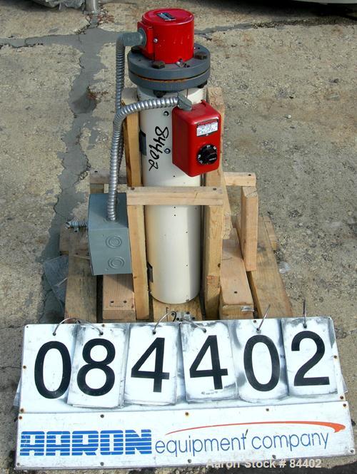 USED: Ogden Circulation Heater, model CK3A-0309. Designed to be used in forced or natural circulation systems to heat flowing gasses or liquids. Rated 60-250 deg F. 3/240 volt, 6 kw. 1" NPT inlet/out...