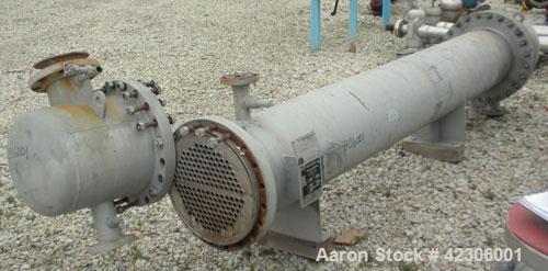 Used Kemco/Krueger Engineering U Tube Shell and Tube Heat Exchanger, 300 square feet, type FH, size 15 x 20, horizontal. Carbon steel shell rated 150 psi at 250 deg F, (172) 3/4'' diameter x 10' long...