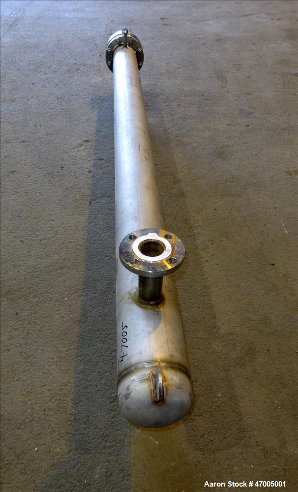 Used Paul Mueller "U" Tube Heat Exchanger, Approximate 23 Square Feet, Horizont