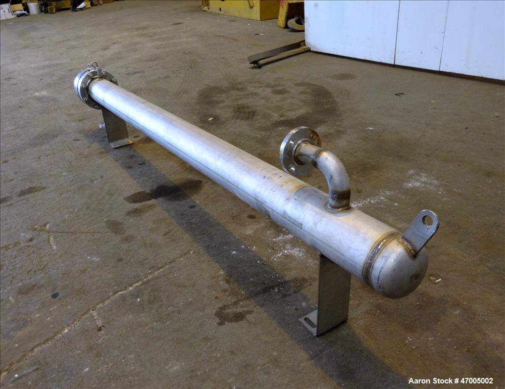 Used Paul Mueller "U" Tube Heat Exchanger, Approximate 23 Square Feet, Horizont
