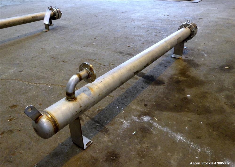 Used Paul Mueller "U" Tube Heat Exchanger, Approximate 23 Square Feet, Horizont