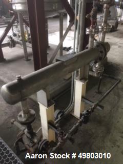 Used Perry Products U Tube Shell & Tube Heat Exchanger, 16 Square Feet, Horizontal, Model UTSSMX-6-16, 316L Stainless Steel. Shell rated Full Vacuum & 150 psi at -80 to 400 degrees F. (11) 3/4” Diame...