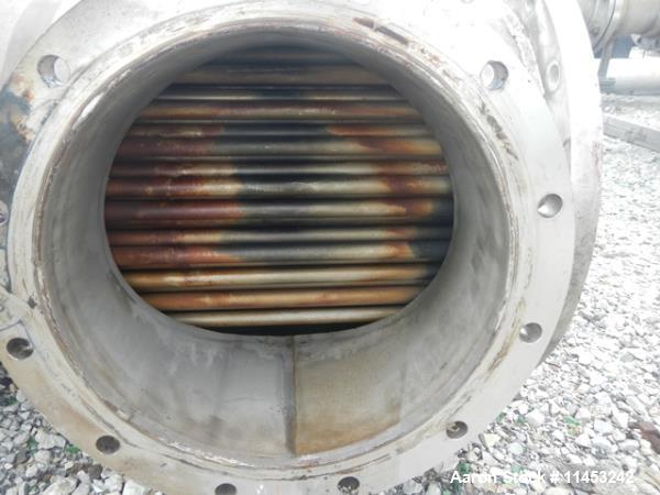 Used- Perry Products Shell & Tube Heat Exchanger, 497 Square Foot, Stainless Steel. (210) 3/4" diameter x 144" long tubes ra...