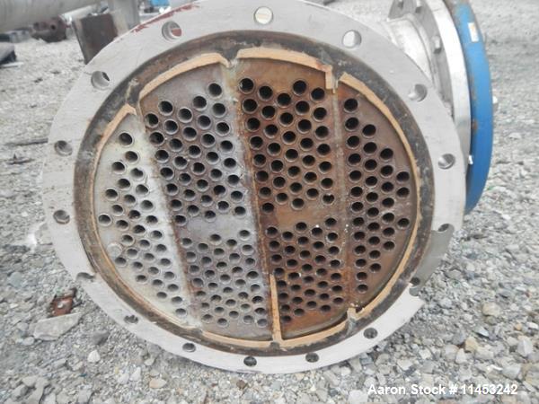 Used- Perry Products Shell & Tube Heat Exchanger, 497 Square Foot, Stainless Steel. (210) 3/4" diameter x 144" long tubes ra...