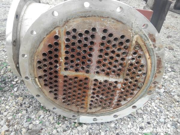 Used- Perry Products Shell & Tube Heat Exchanger, 497 Square Foot, Stainless Steel. (210) 3/4" diameter x 144" long tubes ra...