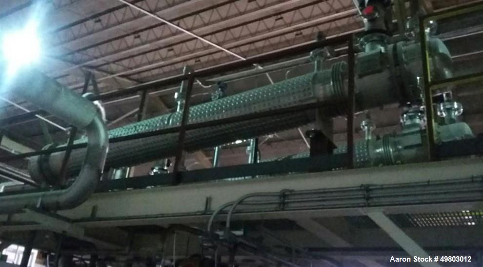 Used Perry Products Shell & Tube Heat Exchanger, 623 Square Feet, Horizontal. 316L Stainless steel shell with a 304 stainless steel dimple jacket rated Full Vacuum & 100 psi at -80 to 300 degrees F. ...