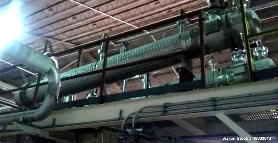 Used Perry Products Shell & Tube Heat Exchanger, 623 Square Feet, Horizontal. 316L Stainless steel shell with a 304 stainless steel dimple jacket rated Full Vacuum & 100 psi at -80 to 300 degrees F. ...