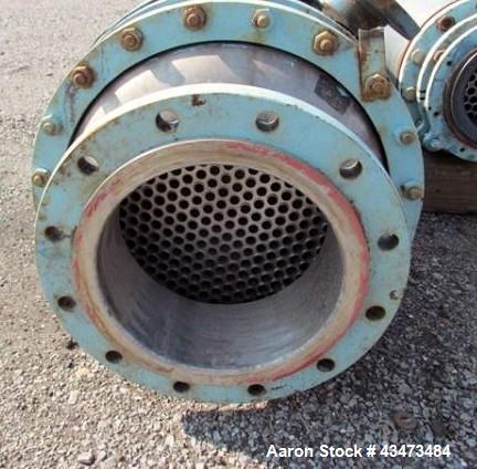 Used Pfaudler Shell & Tube Heat Exchanger, 548 Square Feet, Model 20096-BEM. 316 Stainless steel tubes, tube sheets and bonnets. (349) 0.75" Diameter x 8' long tubes rated 150 psi at 350 degrees F. C...