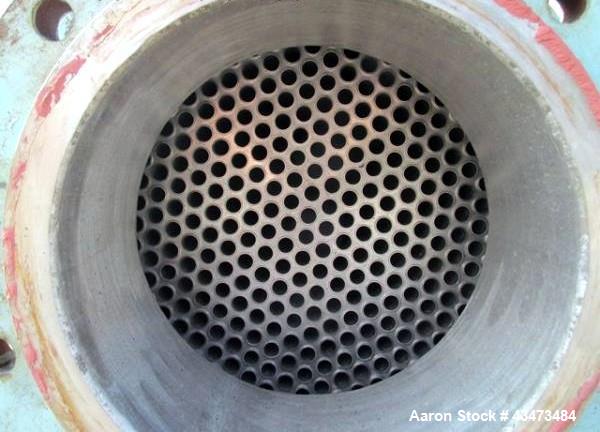 Used Pfaudler Shell & Tube Heat Exchanger, 548 Square Feet, Model 20096-BEM. 316 Stainless steel tubes, tube sheets and bonnets. (349) 0.75" Diameter x 8' long tubes rated 150 psi at 350 degrees F. C...