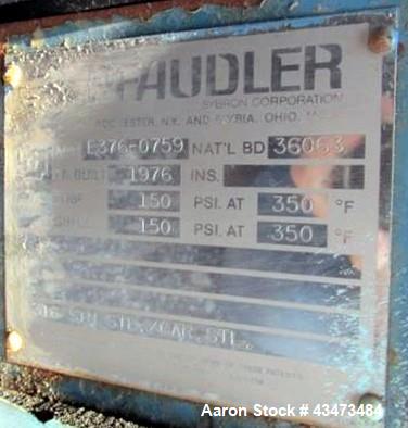 Used Pfaudler Shell & Tube Heat Exchanger, 548 Square Feet, Model 20096-BEM. 316 Stainless steel tubes, tube sheets and bonnets. (349) 0.75" Diameter x 8' long tubes rated 150 psi at 350 degrees F. C...