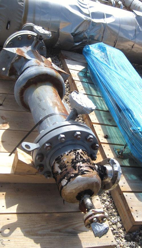 Used Pfaudler Single Pass Shell & Tube Heat Exchanger, 15.2 square feet, vertical. Carbon steel shell rated 100 psi at -20 to 400 deg F. (26) 3/4" Diameter x 3’ long 316L stainless steel tubes rated ...