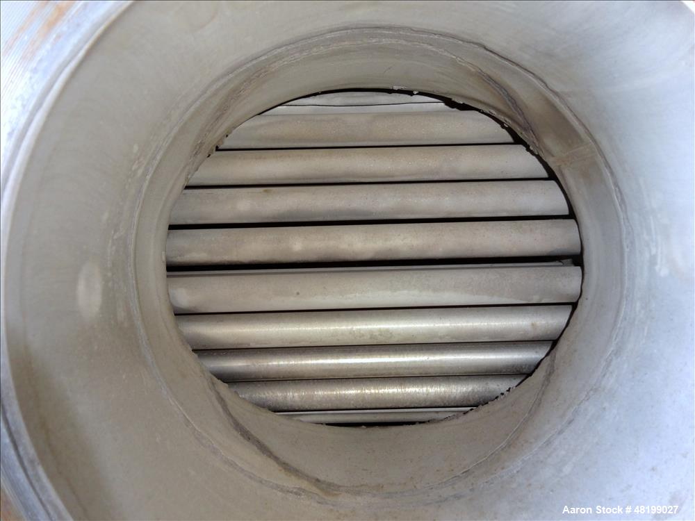 Used Pfaudler 4 Pass Shell & Tube Heat Exchanger, 99 Square Feet, Horizontal.