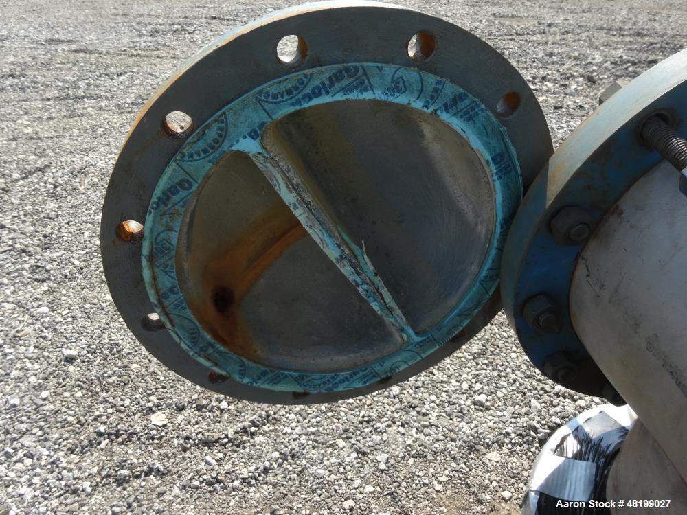 Used Pfaudler 4 Pass Shell & Tube Heat Exchanger, 99 Square Feet, Horizontal.