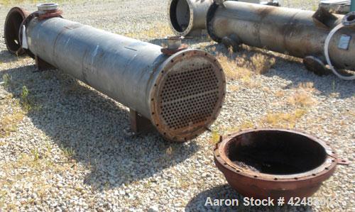 Used Process Engineering and Machine Two Pass Shell and Tube Heat Exchanger, 886 square feet, horizontal. 316 Stainless steel shell rated 50 psi at 175 degrees F. (282) 1'' Diameter x 144’' long 316 ...