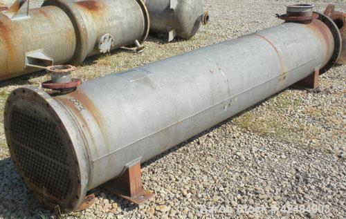 Used Process Engineering and Machine Two Pass Shell and Tube Heat Exchanger, 886 square feet, horizontal. 316 Stainless steel shell rated 50 psi at 175 degrees F. (282) 1'' Diameter x 144’' long 316 ...