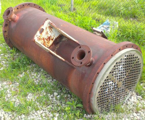 Used Rubicon Single Pass Heat Exchanger, Model VT26C1-72V, 260 Square Feet, 316 Stainless Steel Product Contact, Vertical. (222) Tubes 3/4" diameter x 72" long, rated 150 PSI & FV @ 500 Degrees F, ca...