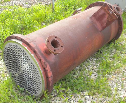 Used Rubicon Single Pass Heat Exchanger, Model VT26C1-72V, 260 Square Feet, 316 Stainless Steel Product Contact, Vertical. (222) Tubes 3/4" diameter x 72" long, rated 150 PSI & FV @ 500 Degrees F, ca...