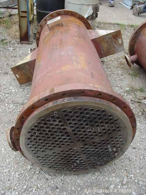 USED: Rubicon single pass heat exchanger, model VT26C1-72V. 260 sq ft,316 stainless steel product contact, carbon steel shell. Shell andtubes rated for 150/FV psi @ 150 deg F, 222 tubes 3/4" diameter...