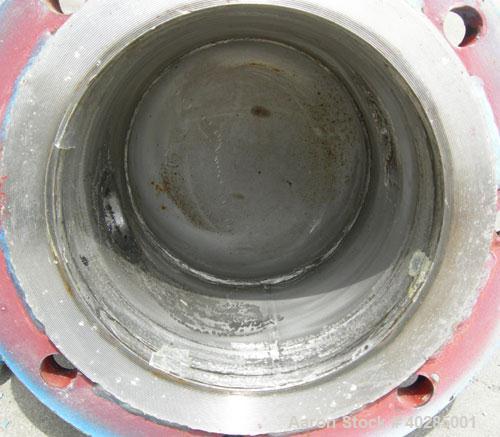 Used Rubicon shell and tube heat exchanger, model VT8A1-48H, 48 square feet, horizontal. Carbon steel shell rated 150 psi at 400 deg F. (73) 9/16" diameter x 48" long, 316L stainless steel, tubes rat...