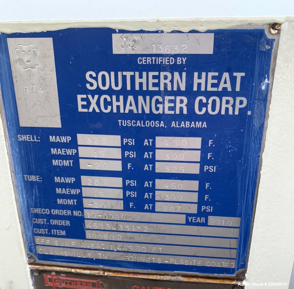 Installed but Unused-  Southern Corp 1,445 Sq Ft. Shell & Tube Heat Exchanger