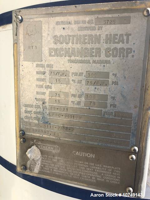Used – Southern Heat Exchanger 1220 sq. ft. Vertical Shell & Tube Heat Exchanger
