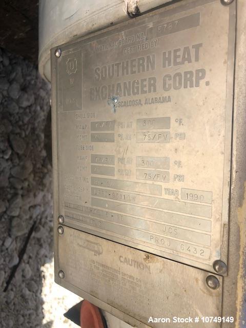 Used – Southern Heat Exchanger 733 sq. ft. Vertical Shell & Tube Heat Exchanger – Carbon Steel Shell, 316L SS Tubes