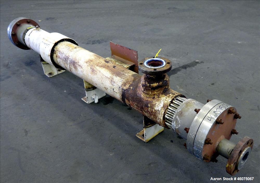 Used Southern Heat Exchanger Shell & Tube Heat Exchanger, Approximate 124 Square Feet, Horizontal. Carbon steel shell rated 100 psi at 350 degrees F. (195) 3/8" Diameter x approximate 78" long 304 st...