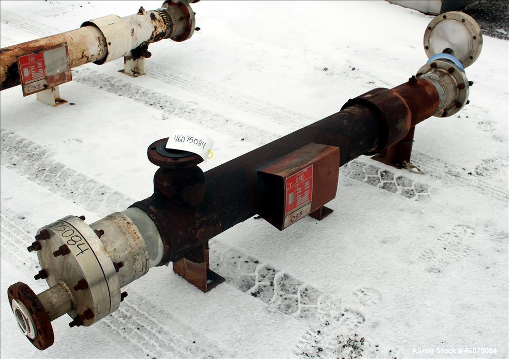 Used Southern Heat Exchanger Shell & Tube Heat Exchanger, Approximate 124 Square Feet, Horizontal. Carbon steel shell rated 100 psi at 350 degrees F. (195) 3/8" Diameter x approximate 78" long 304 st...