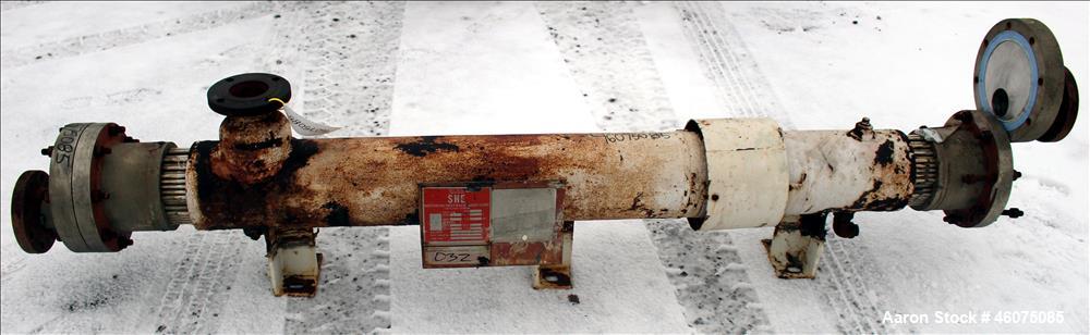 Used Southern Heat Exchanger Shell & Tube Heat Exchanger, Approximate 124 Square Feet, Horizontal. Carbon steel shell rated 100 psi at 350 degrees F. (195) 3/8" Diameter x approximate 78" long 304 st...
