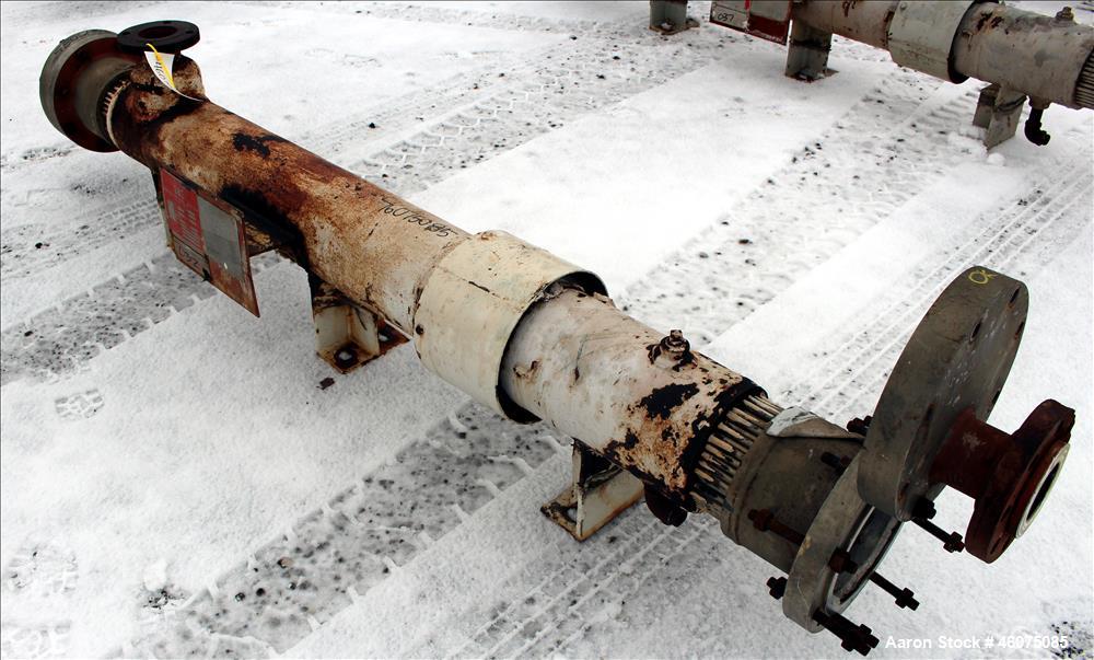 Used Southern Heat Exchanger Shell & Tube Heat Exchanger, Approximate 124 Square Feet, Horizontal. Carbon steel shell rated 100 psi at 350 degrees F. (195) 3/8" Diameter x approximate 78" long 304 st...