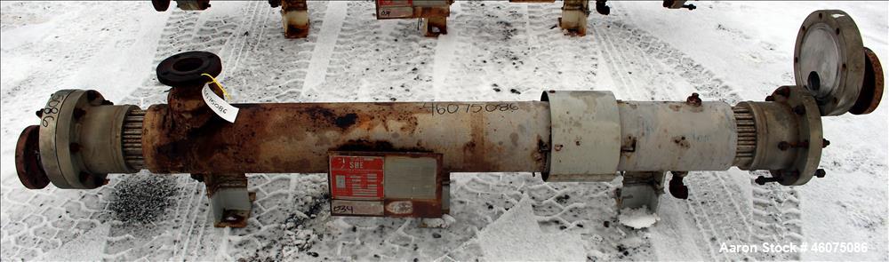 Used Southern Heat Exchanger Shell & Tube Heat Exchanger, Approximate 124 Square Feet, Horizontal. Carbon steel shell rated 100 psi at 350 degrees F. (195) 3/8" Diameter x approximate 78" long 304 st...