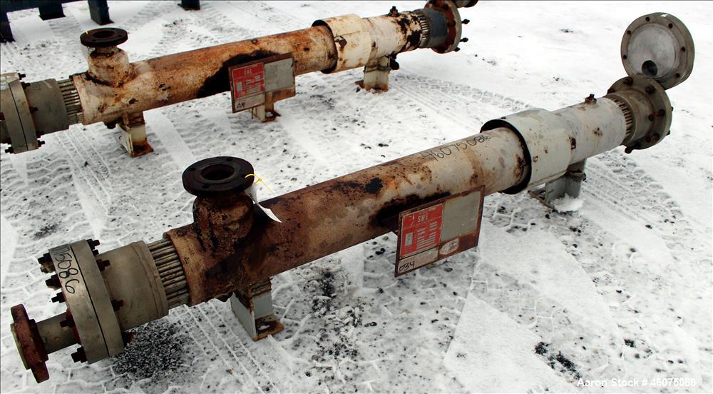 Used Southern Heat Exchanger Shell & Tube Heat Exchanger, Approximate 124 Square Feet, Horizontal. Carbon steel shell rated 100 psi at 350 degrees F. (195) 3/8" Diameter x approximate 78" long 304 st...