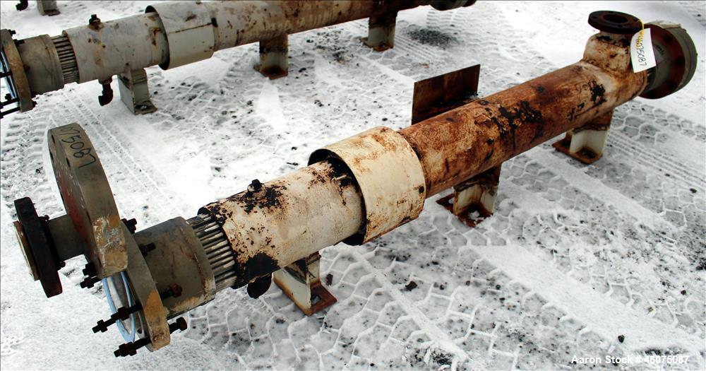 Used Southern Heat Exchanger Shell & Tube Heat Exchanger, Approximate 124 Square Feet, Horizontal. Carbon steel shell rated 100 psi at 350 degrees F. (195) 3/8" Diameter x approximate 78" long 304 st...