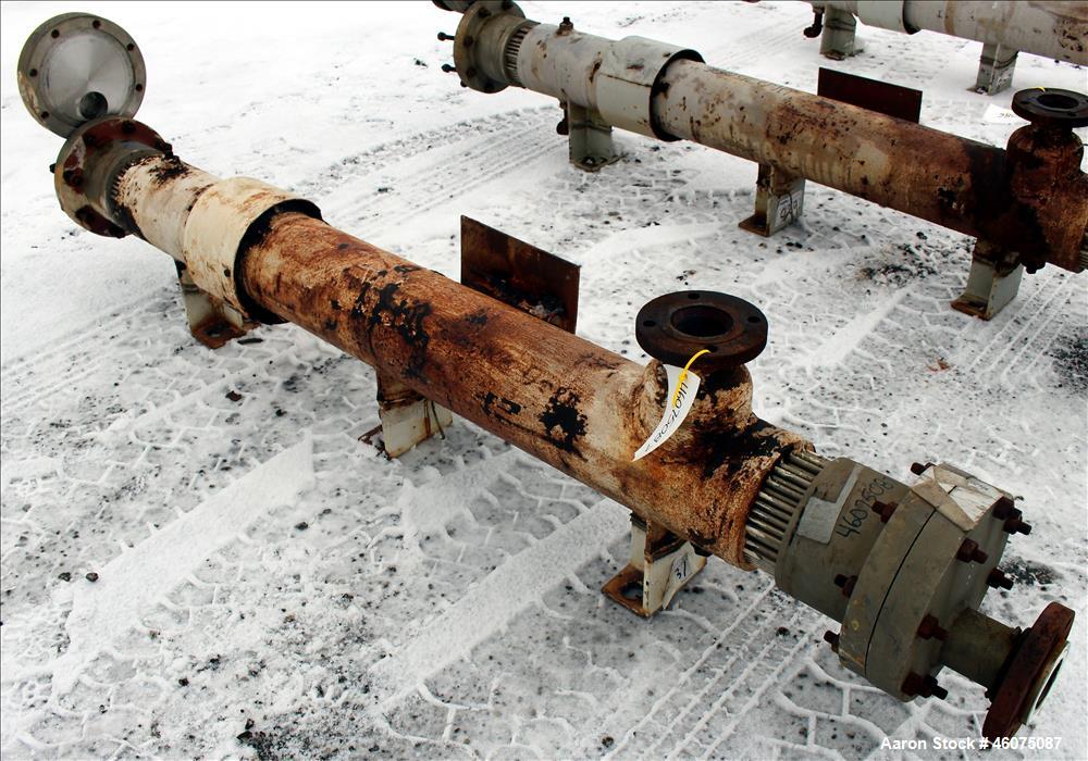 Used Southern Heat Exchanger Shell & Tube Heat Exchanger, Approximate 124 Square Feet, Horizontal. Carbon steel shell rated 100 psi at 350 degrees F. (195) 3/8" Diameter x approximate 78" long 304 st...