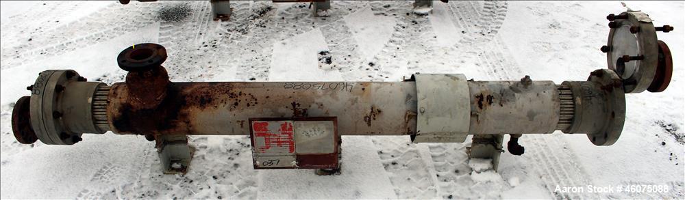 Used Southern Heat Exchanger Shell & Tube Heat Exchanger, Approximate 124 Square Feet, Horizontal. Carbon steel shell rated 100 psi at 350 degrees F. (195) 3/8" Diameter x approximate 78" long 304 st...
